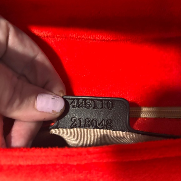 Gucci GG Marmont Shoulder Bag Red Velvet w/ Gold-Toned Chain Strap #498110218048 - Picture 11 of 11